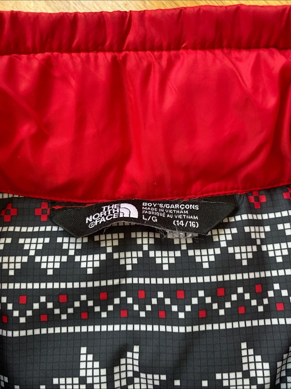 The North Face Kids Thermaball Red Quilted Puffer Jacket Size 14 & 16